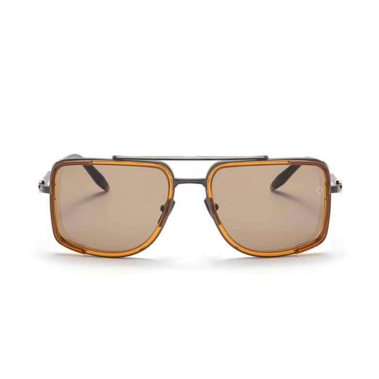 Akoni Stargazer Geometric Square Frame Sunglasses With Double Bridge Design