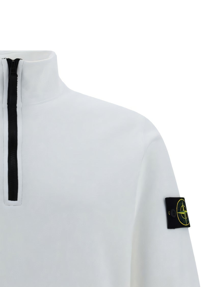 Stone Island High-Collar Half-Zip Long-Sleeve Top