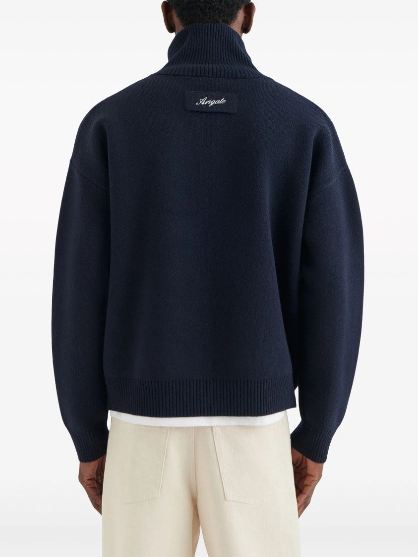 Axel Arigato Core Wool-Blend Zipped Cardigan