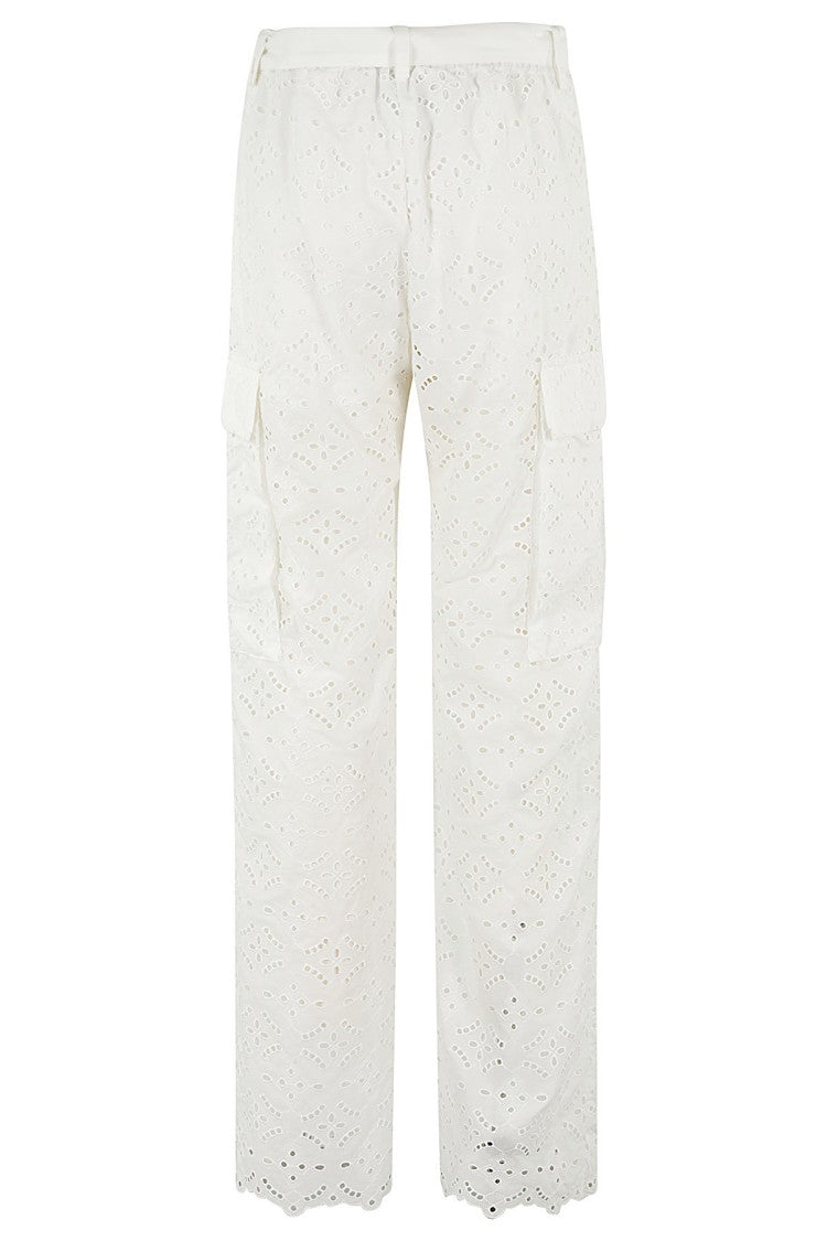 Ermanno Firenze High-Waisted Perforated Pants