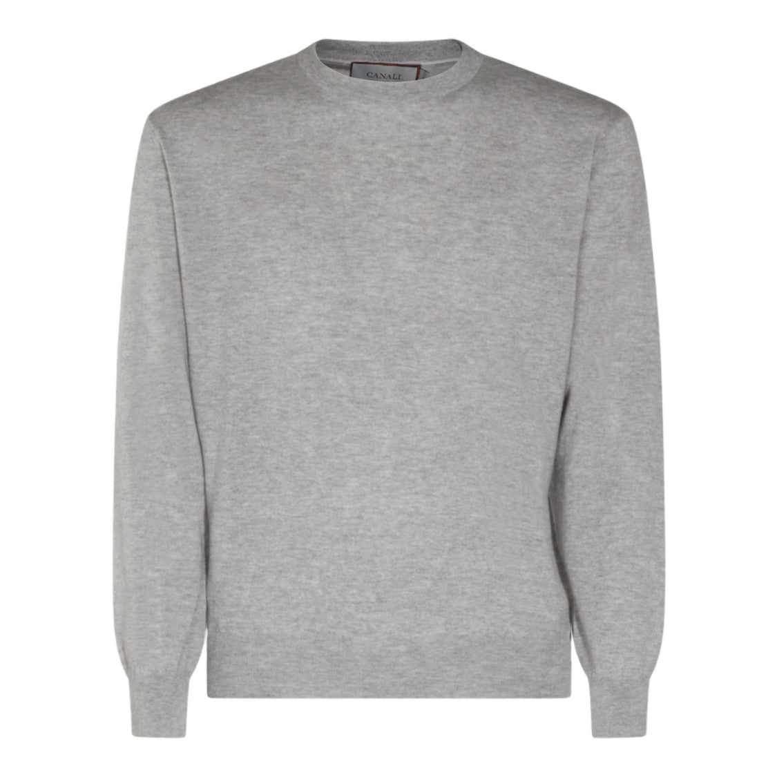 Canali Fine-Knit Crew Neck Sweatshirt With Ribbed Detailing