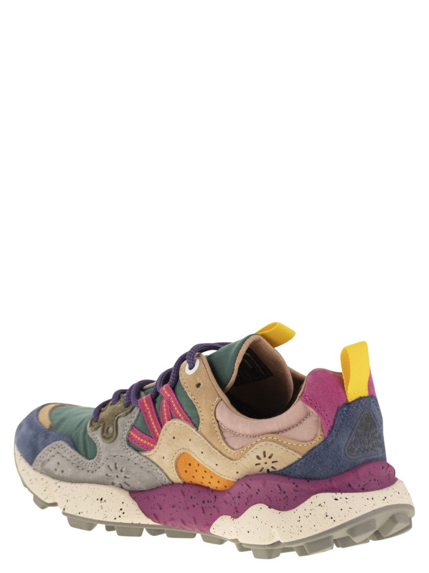 Flower Mountain Yamano 3 - Sneakers In Suede And Technical Fabric