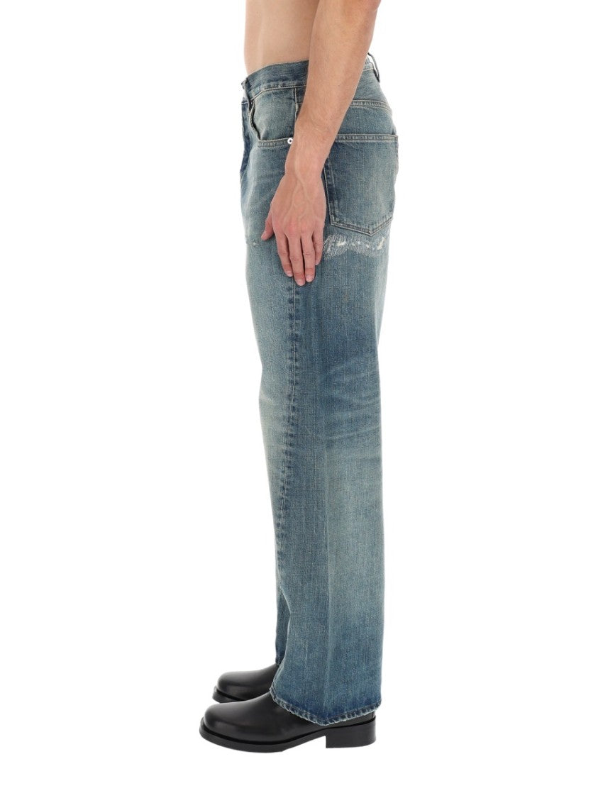 Sunflower Light Blue Wide Twist Faded Jeans