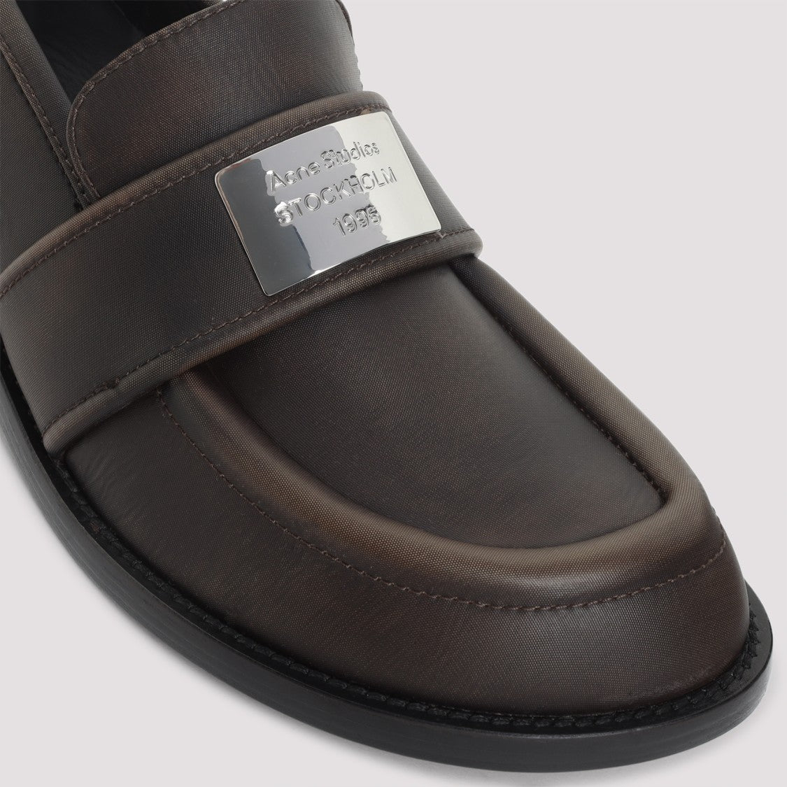 Acne Studios Brown Brushed Nylon Loafers
