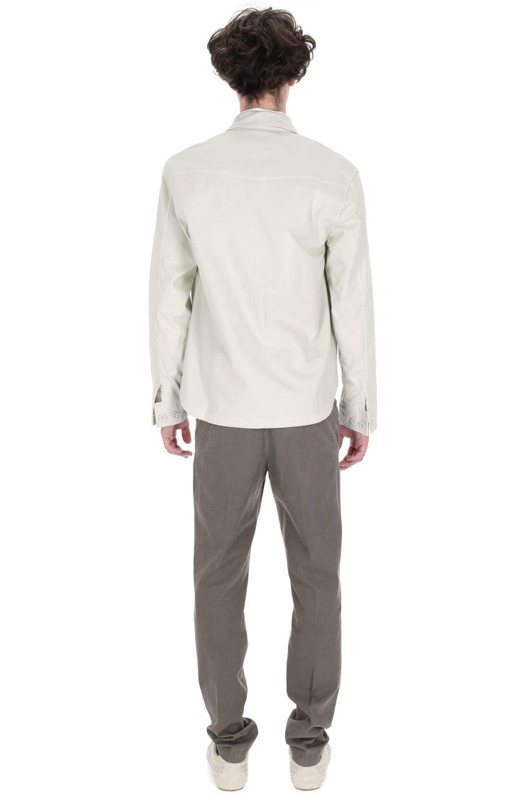 Officine Generale Malo Stretch Cotton-Lyocell Zip Overshirt Jacket