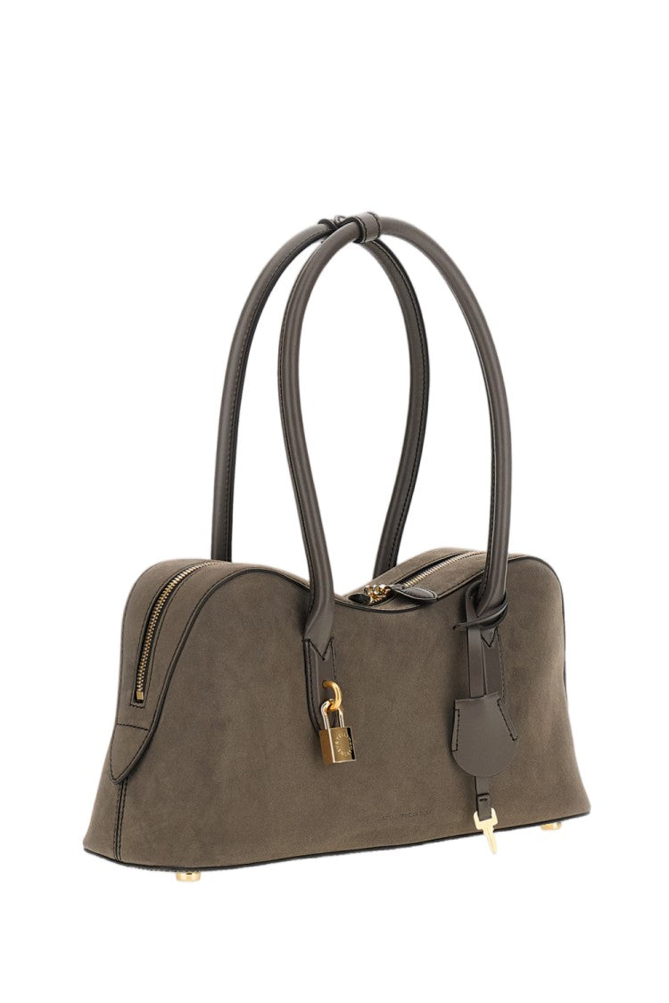 Stella Mccartney Grey Vegan Suede Stella Ryder Shoulder Bag