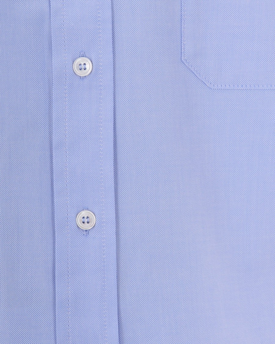 Max Mara Organic Cotton Straight-Cut Embroidered Logo Shirt