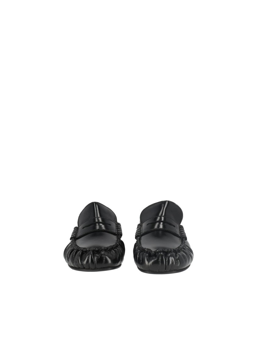 Alohas Black Aven Leather Loafers