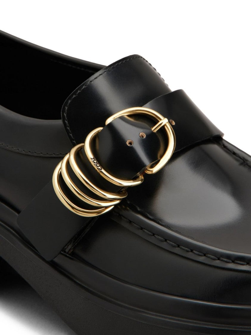 Tod's Black Sneakers With Buckle-Strap Fastening