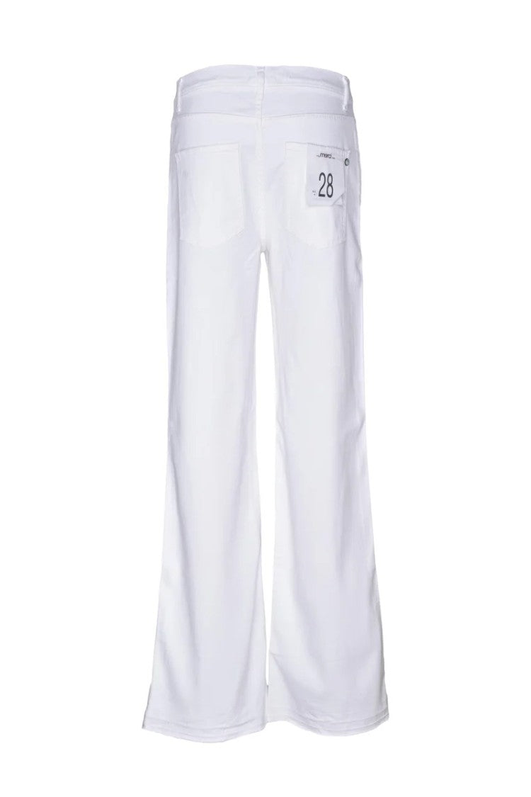 ..,Merci White Mid-Rise Denim Jeans