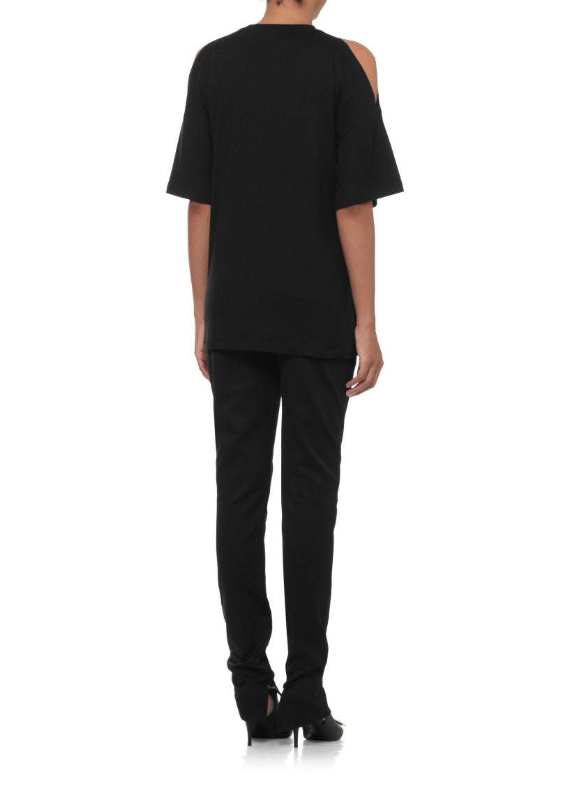 Coperni Black Cut-Out Shoulder T-Shirt