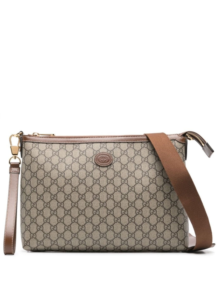 Gucci Gg Supreme Monogram Large Crossbody Bag