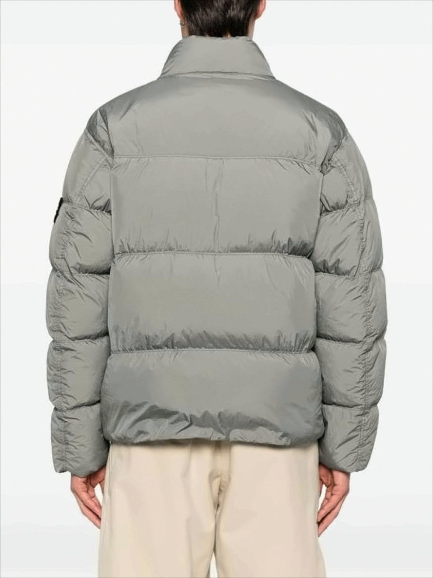 Stone Island Boxy Cropped Padded Jacket With Horizontal Quilting