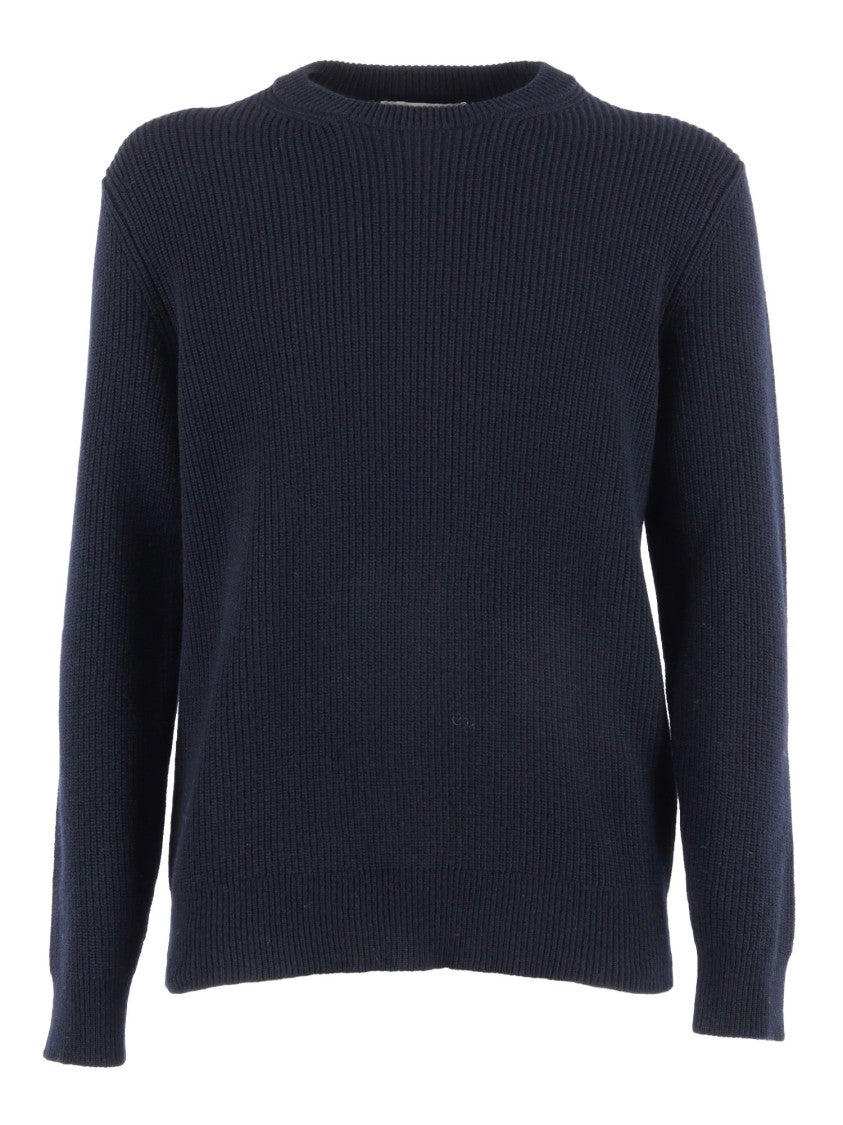 Ballantyne Round Neck Pullover Sweater In Fine Knit Wool