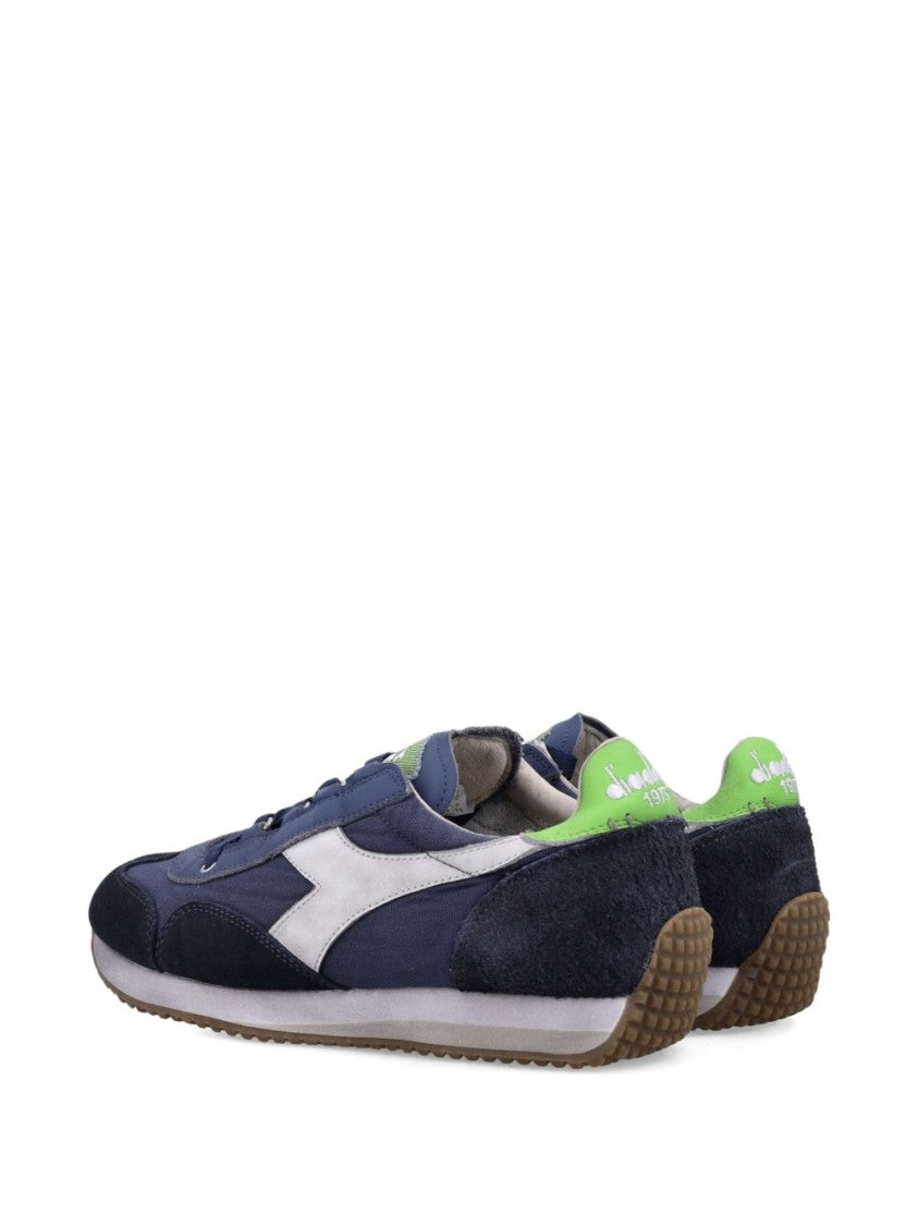 Diadora Sporty Blue Suede And Leather Sneakers