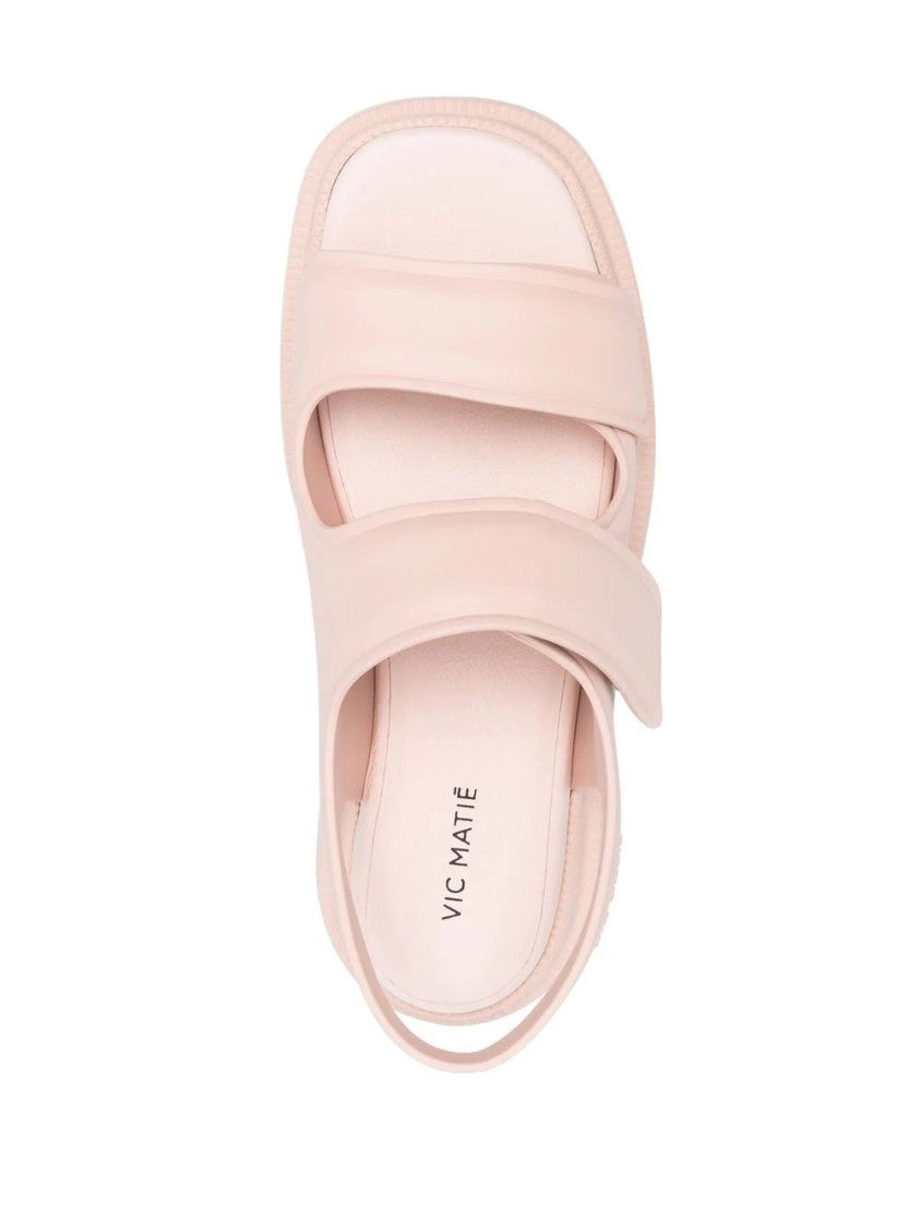 Vic Matié Beige Casual Open Flat Sandals