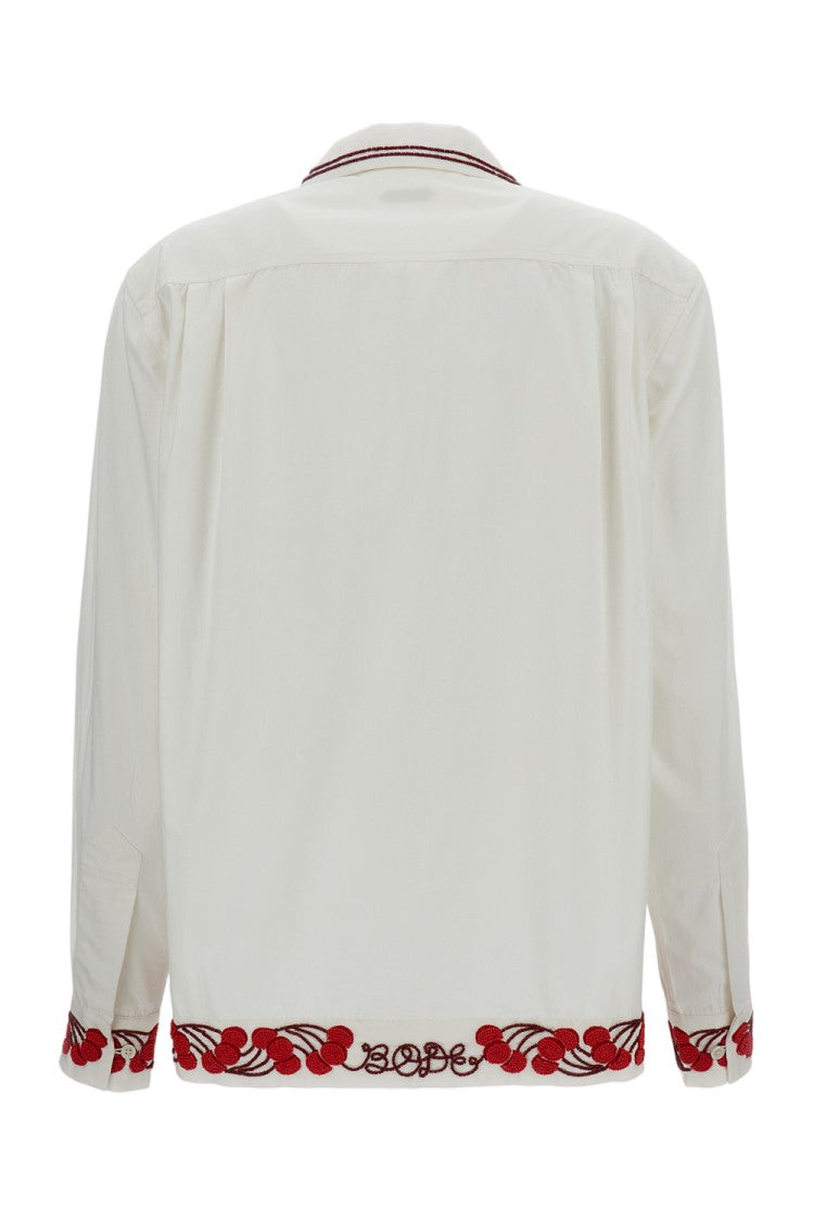 Bode New York Cherry Lane Beaded Shirt