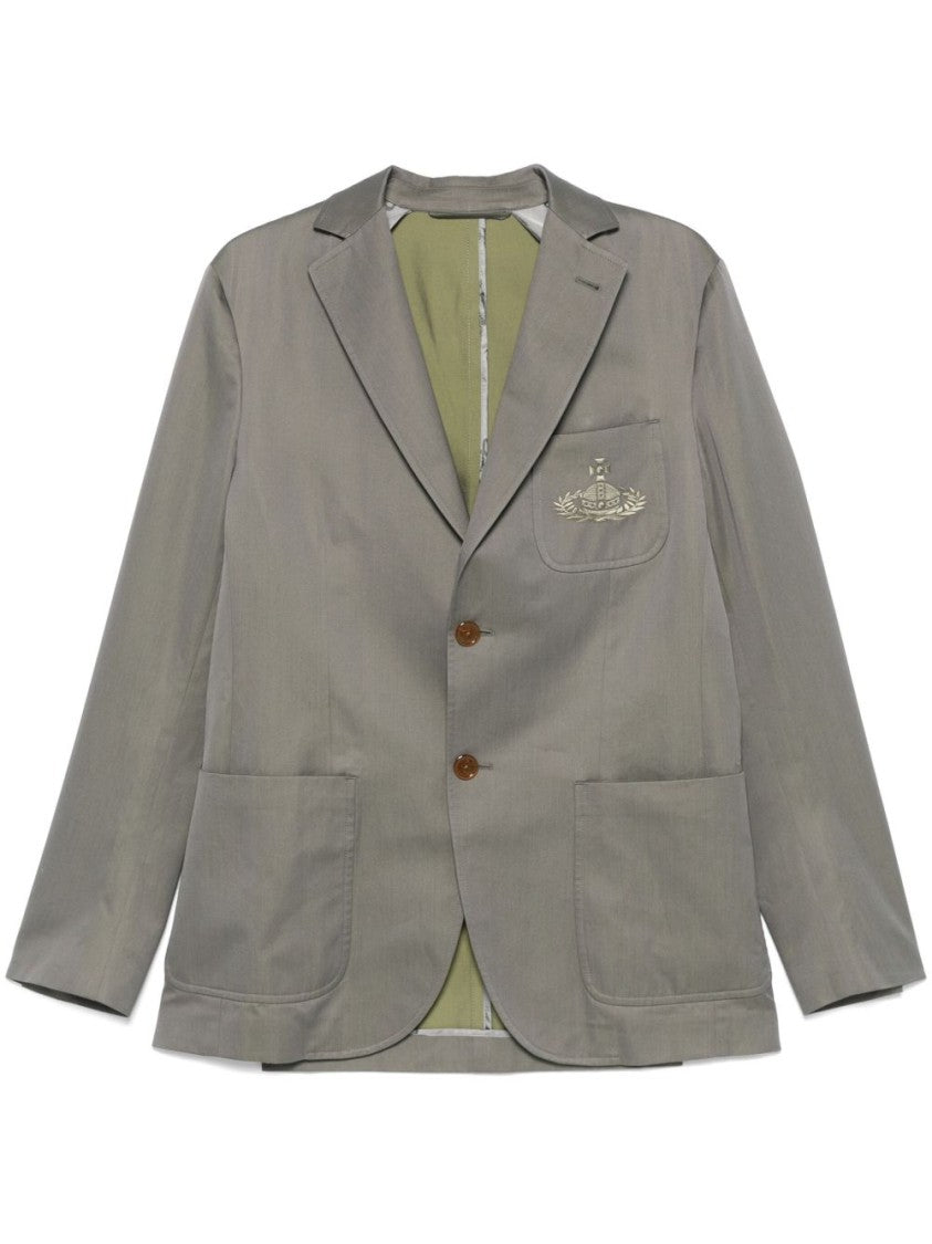 Vivienne Westwood Grey Multi Patch Pocket Button Jacket