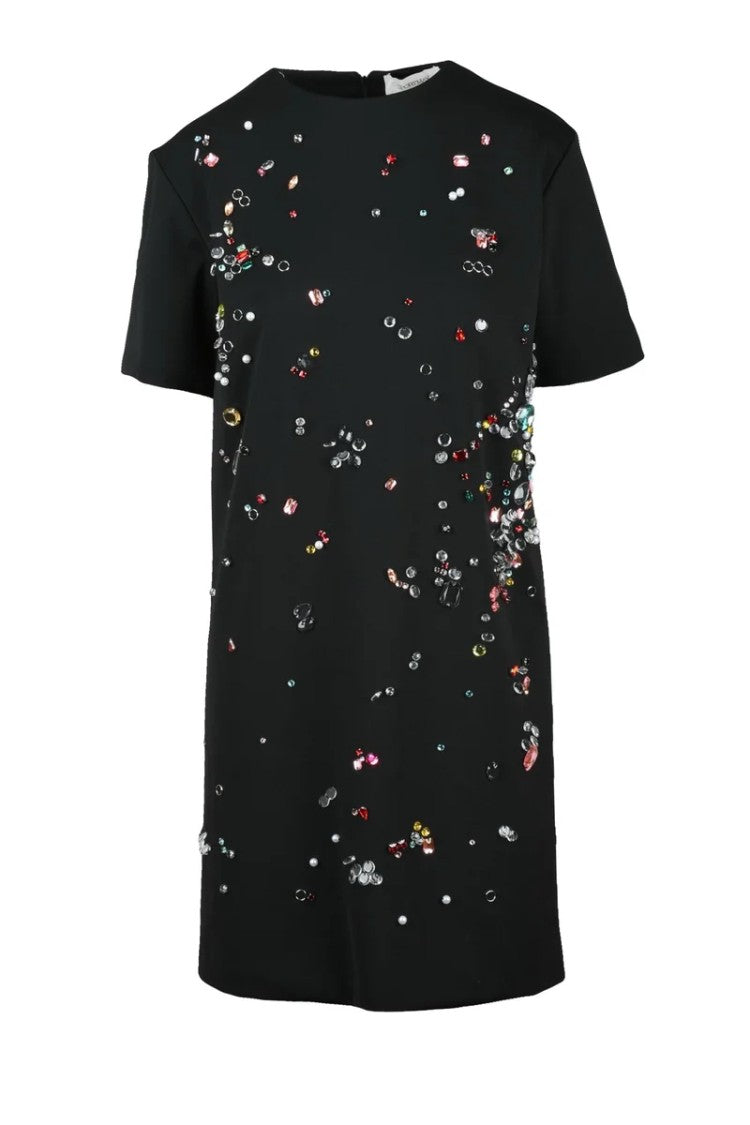 Sportmax Dress With Applications And Slit - Black