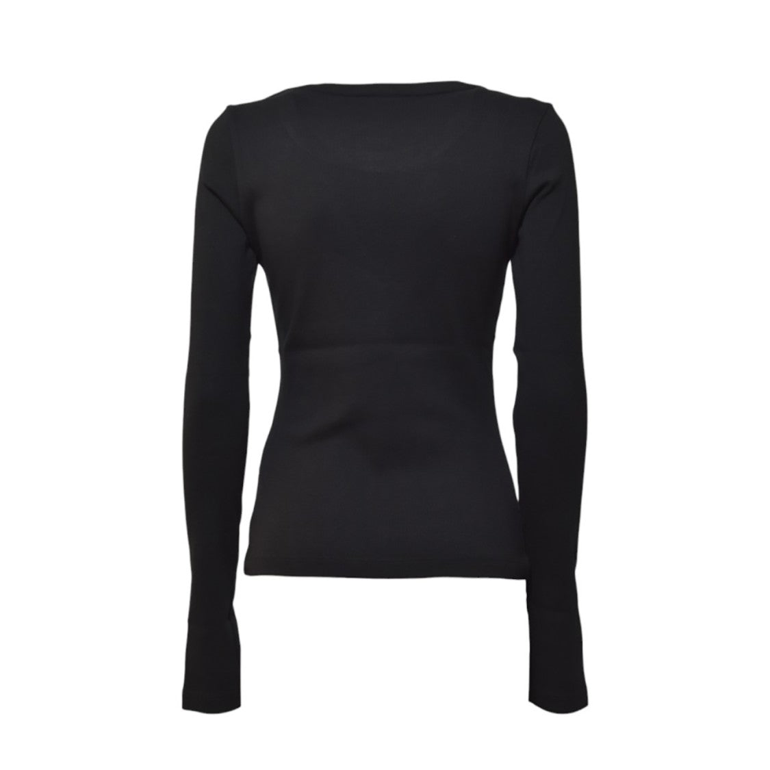 Dsquared2 Maple Leaf Long Sleeve Black Cotton T-Shirt