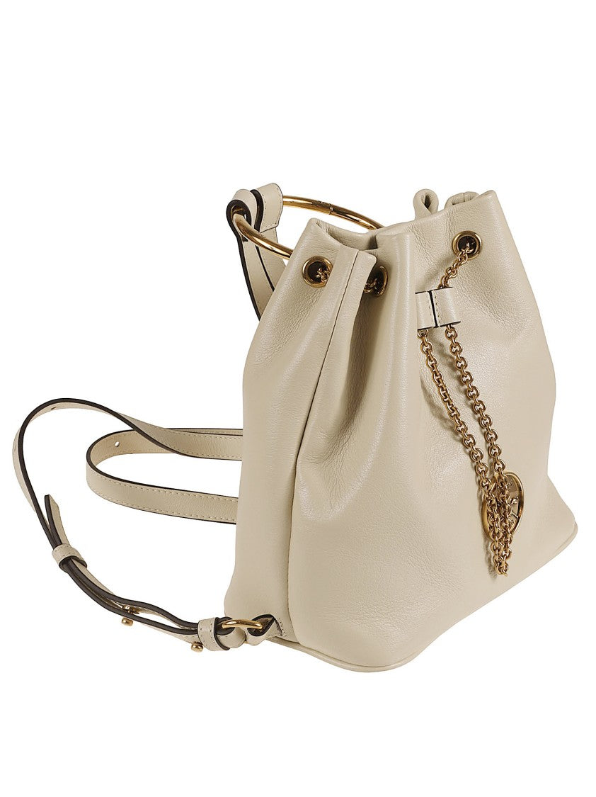 Chloé Small Grained Buffalo Leather Bracelet Backpack