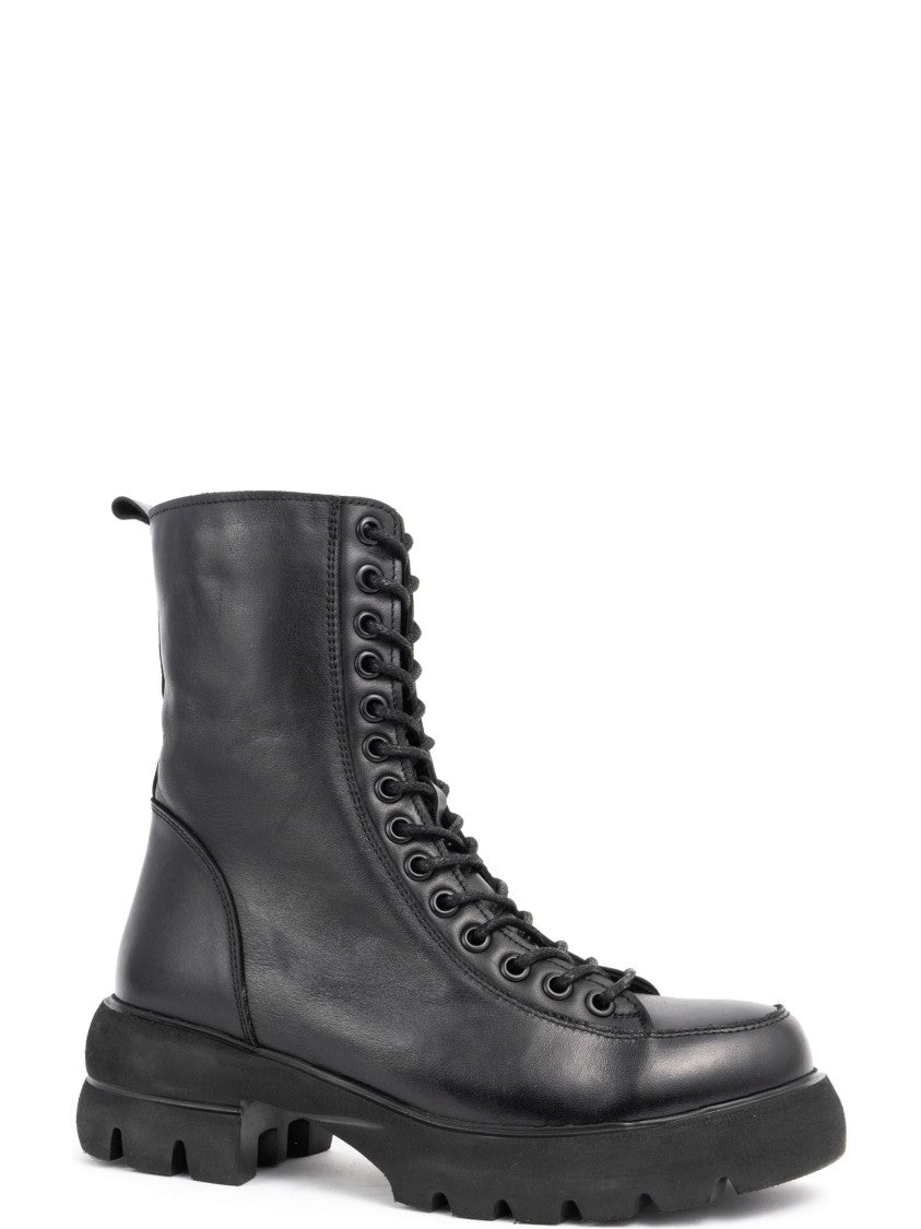Sergio Moretti Black Cow Leather Ankle Boots