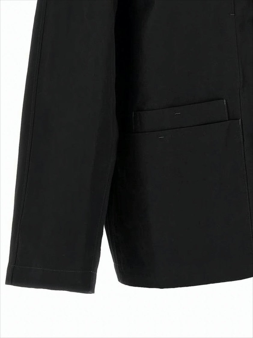 Lemaire Boxy Black Jacket With Classic Collar