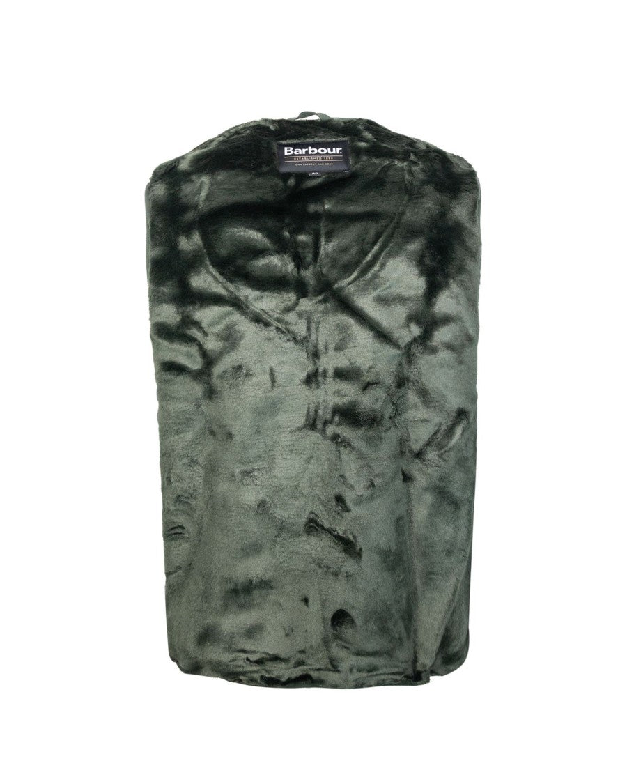 Barbour Green Warm Pile Sleeveless Waistcoat