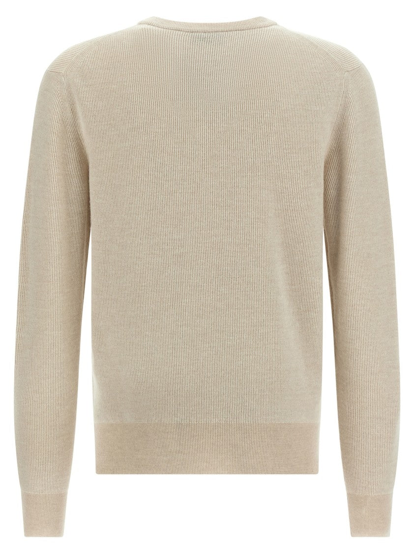 Brioni Ribbed Cashmere And Merino Wool Blend Sweater