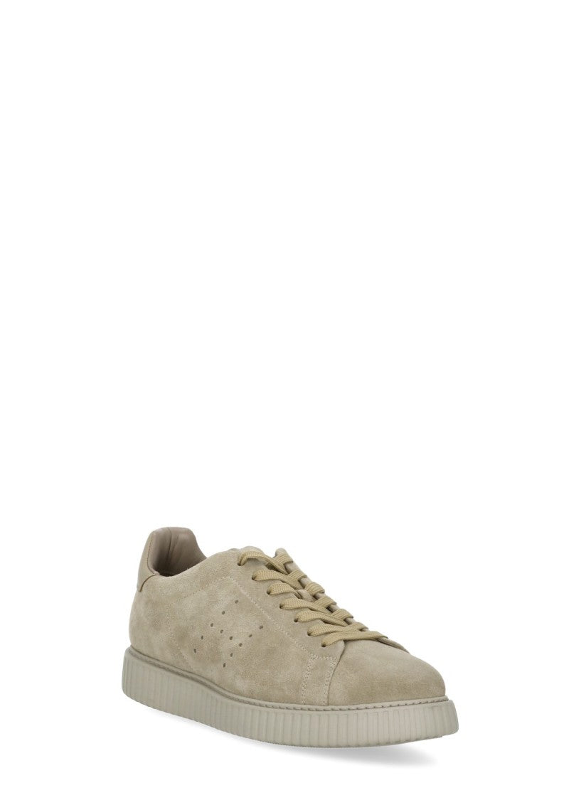 Hogan Beige Suede Low-Top Sneakers