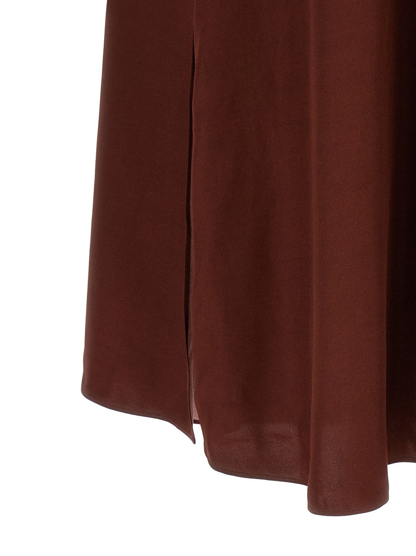 Alberta Ferretti Scarf-Inspired Printed Midi Dress With Flared Sleeves