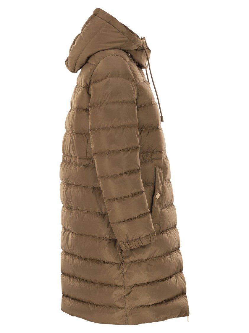 Max Mara Cerbero - Slim Fit Down Jacket In Water-Repellent Taffeta