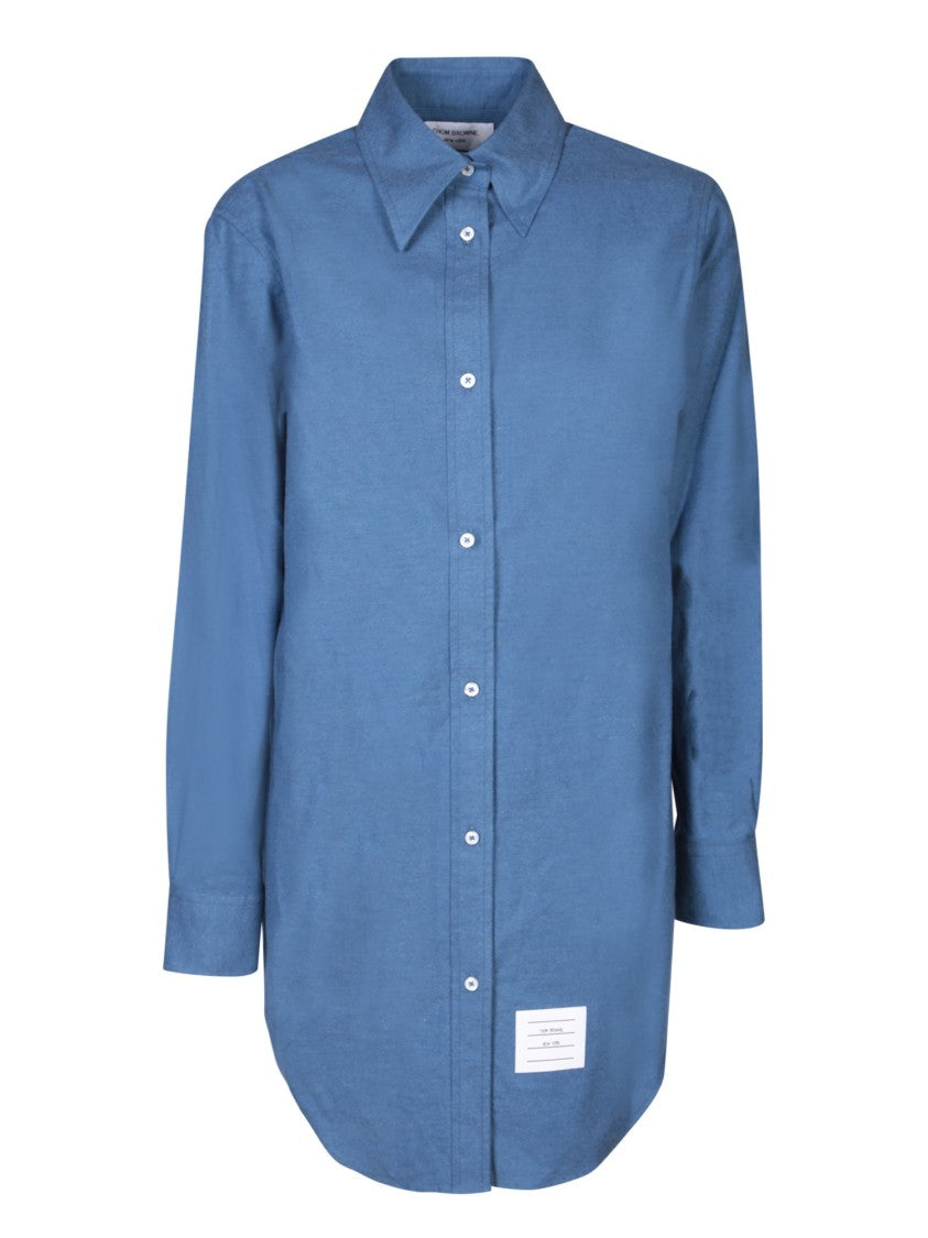 Thom Browne Elegant Blue Cotton Dress