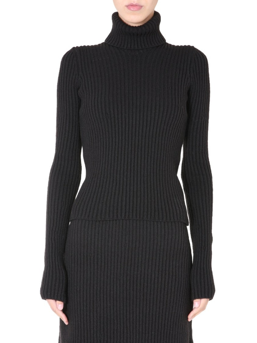 Bottega Veneta Polo Neck Turtleneck Sweater With Long Sleeves