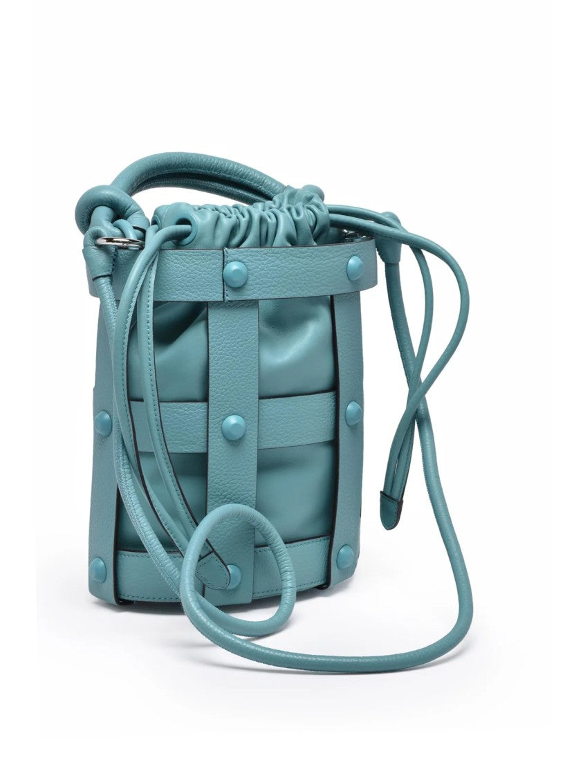 Salvatore Ferragamo Cage Med Bucket Bag - Turquoise
