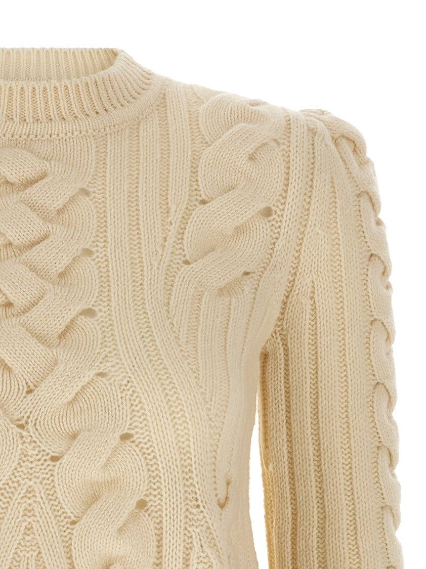 Mcqueen 'Peplum Cable' Sweater