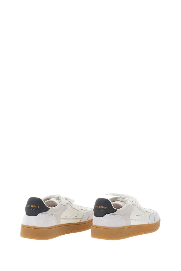 Axel Arigato Low-Top White Sneaker With Gold-Tone Logo And Contrasting Sole