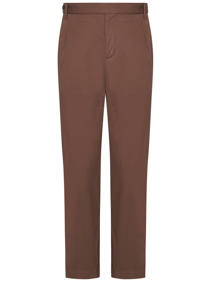 Franzese Collection Pleated Brown Trousers