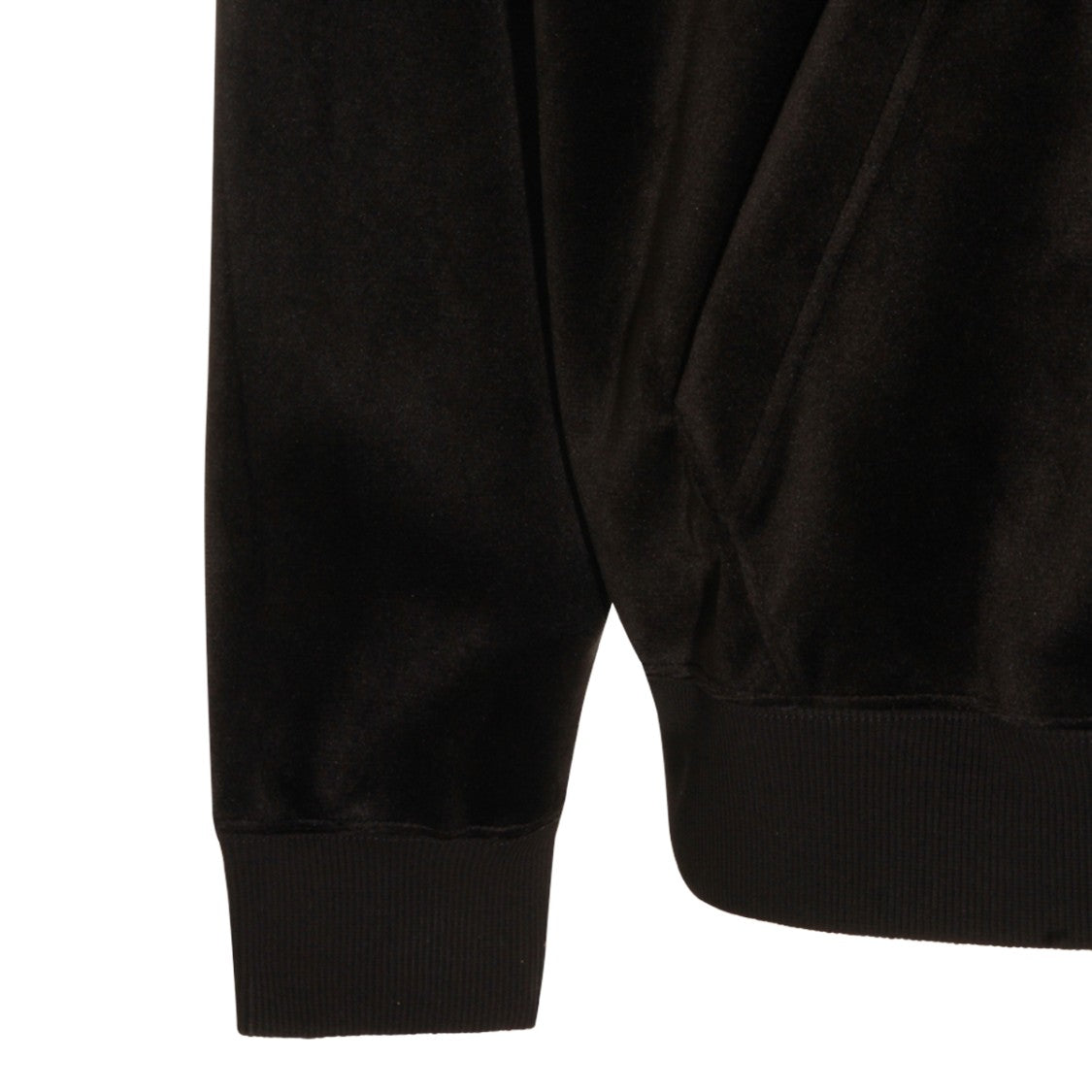 Y-3 Hooded Black Sweatshirt With Ribbed Details And Kangaroo Pocket