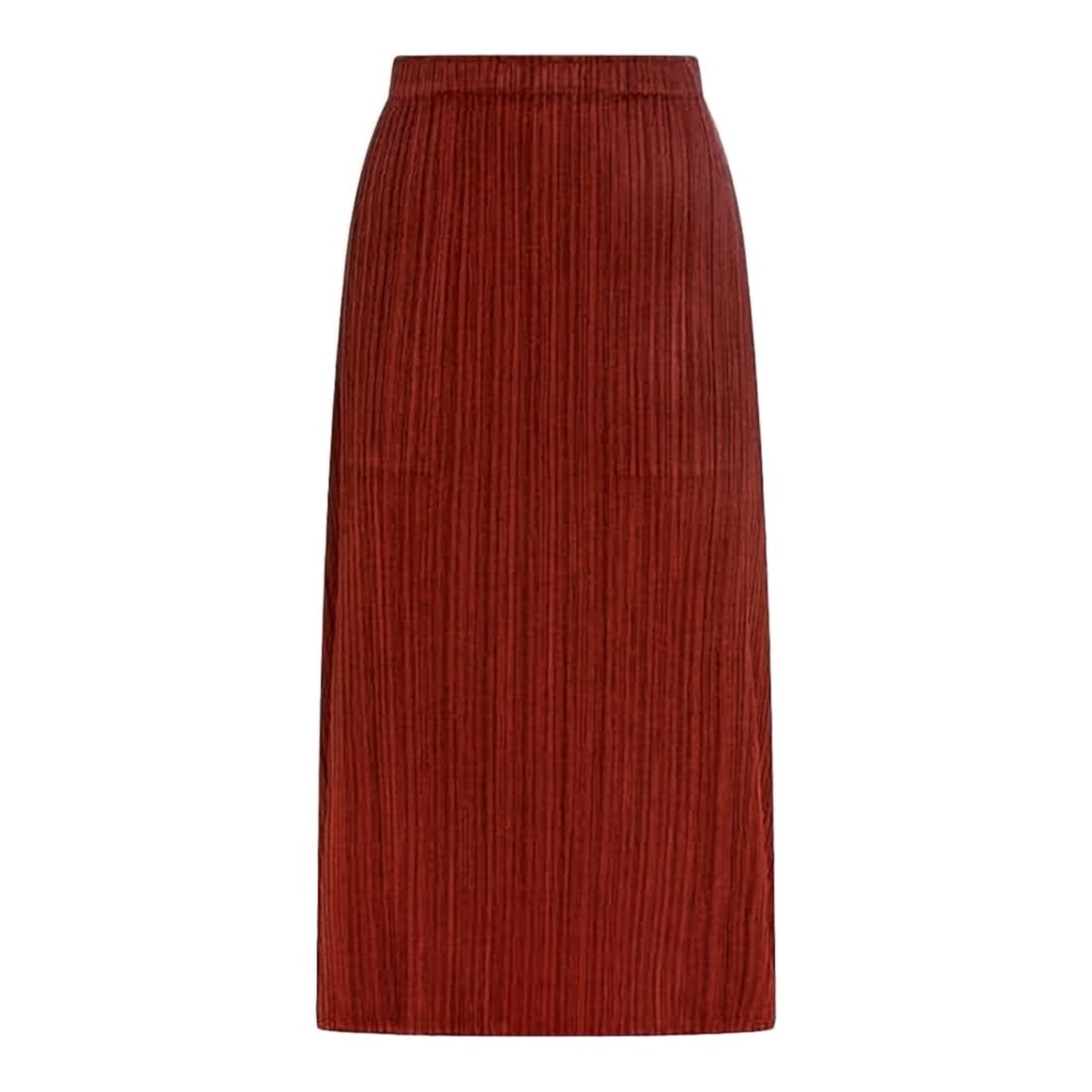 Pleats Please Brown Midi Skirt