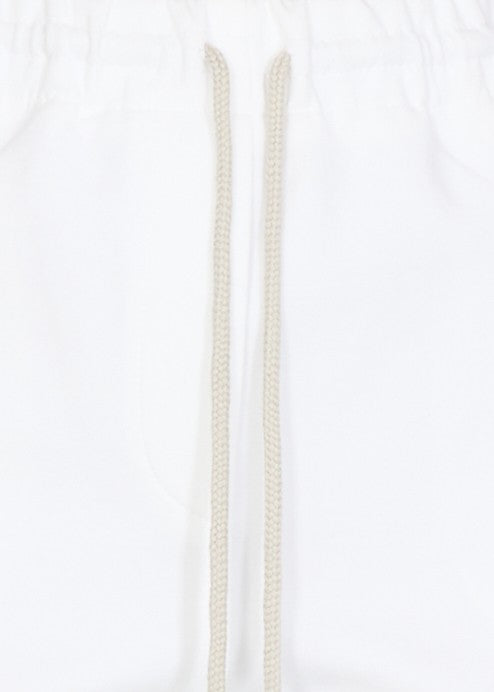 Antonelli Relaxed-Fit White Cotton Pants With Drawstring Waist