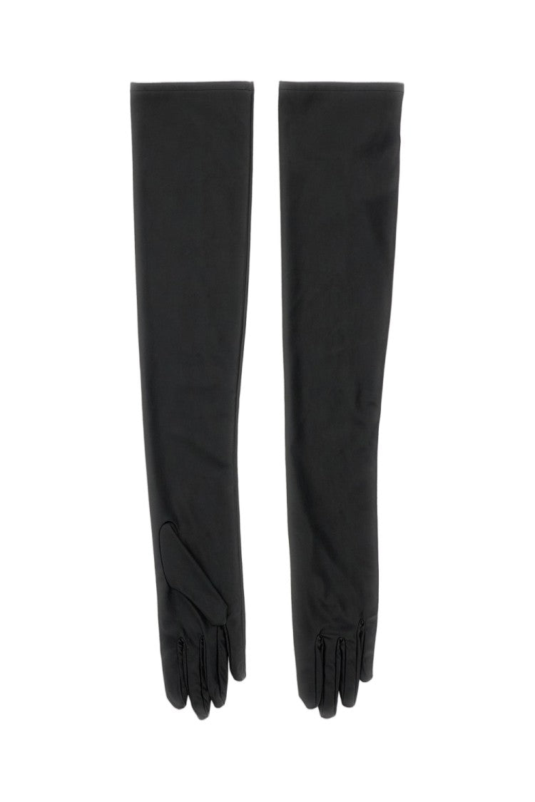 7 For All Mankind Black Faux Leather Long Gloves
