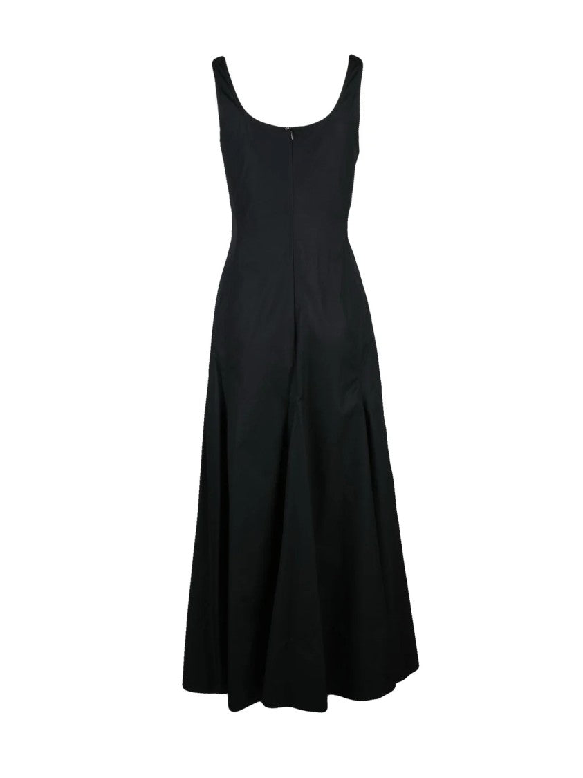 Sportmax Black Galante Cotton Ruched Dress