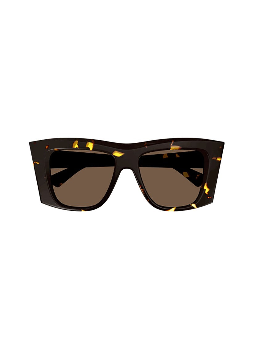 Bottega Veneta Tortoiseshell Cat-Eye Sunglasses With Gold Accents
