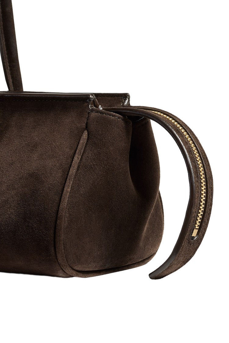 Khaite Brown Suede Rectangular Handbag