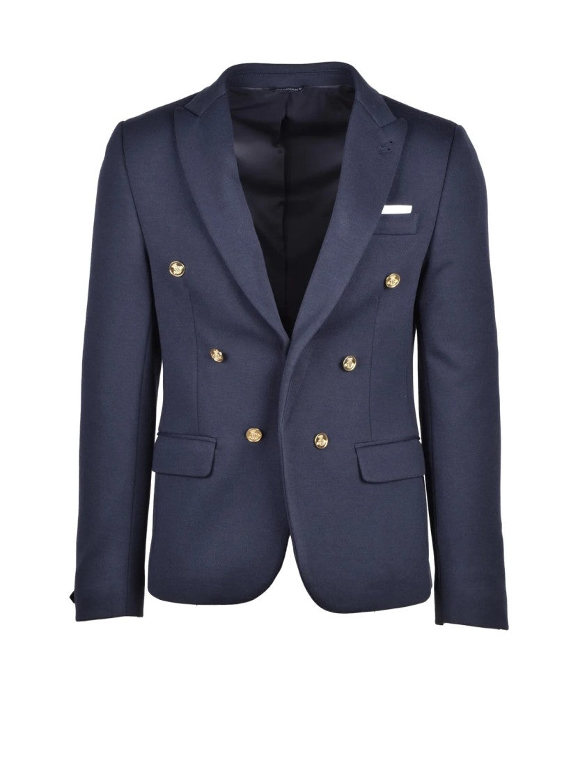 Daniele Alessandrini Blue Polyester Jacket