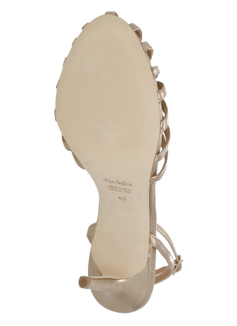 The Seller Platinum Thin Bands Stiletto Sandals