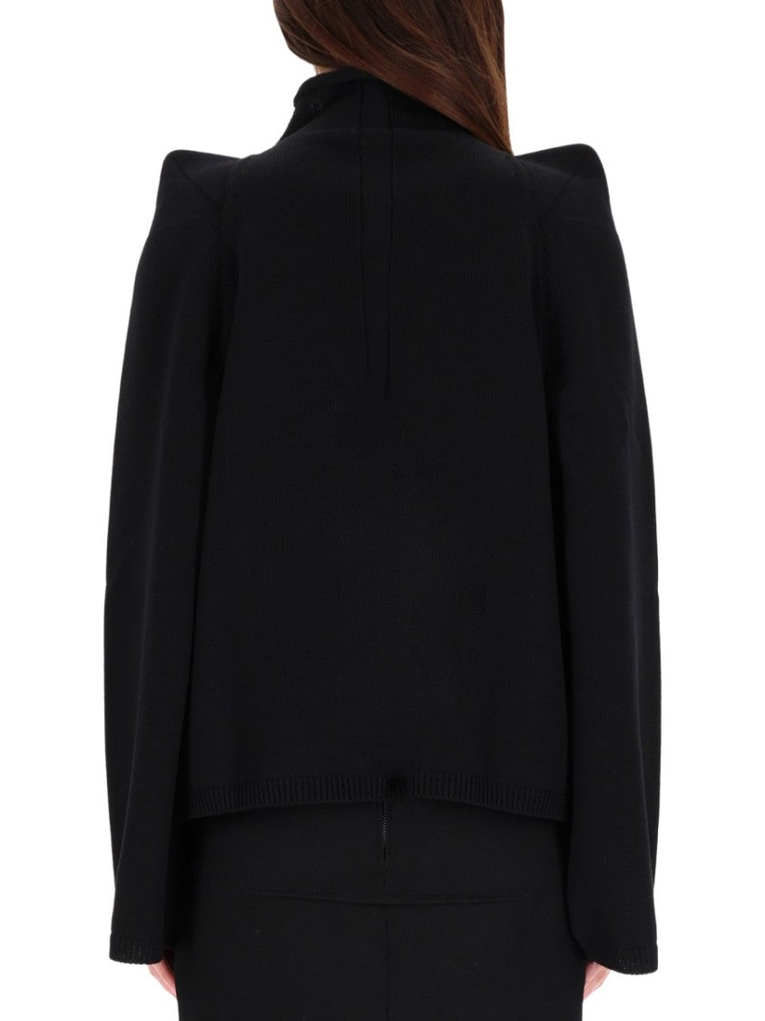 Rick Owens Structured Black Wool Top