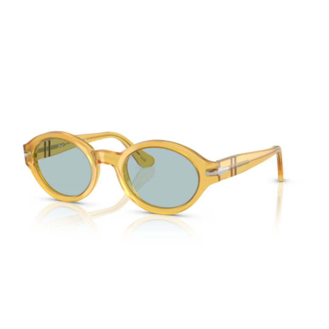 Persol 0Po3378s Translucent Yellow Acetate Oval Sunglasses