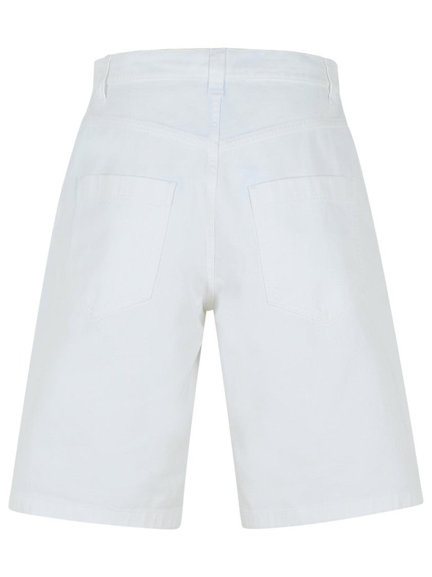 Moschino White Cotton Bermuda Shorts